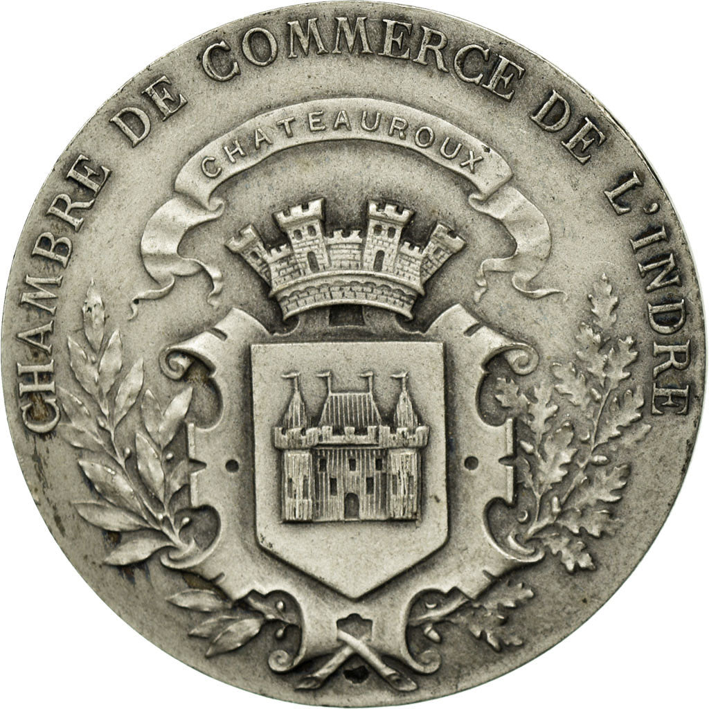 France, Médaille, Chambre de Commerce de l'Indre, Châteauroux, Roty, SUP
