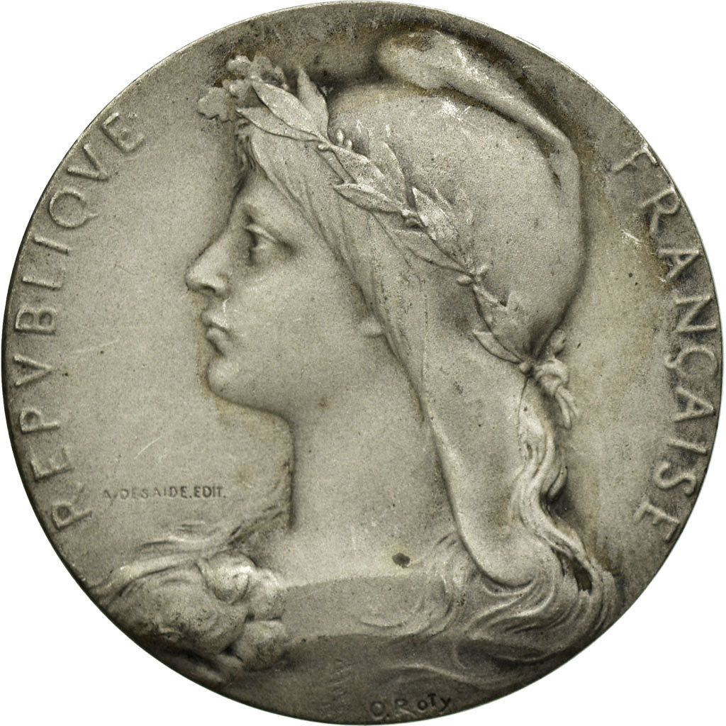 France, Medal, Chambre de Commerce de l'Indre, Châteauroux, Roty, AU(50-53)