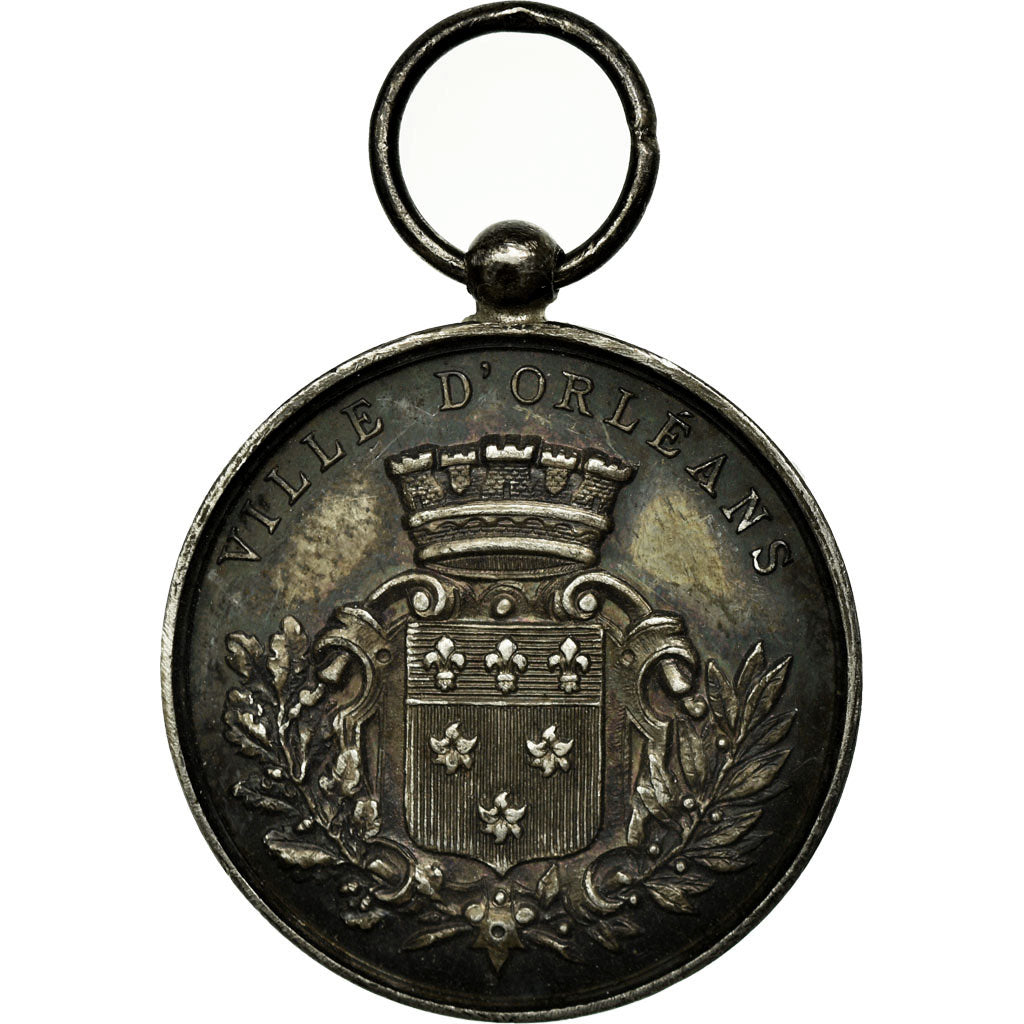 France, Medal, Concours Hippique, Ville d'Orléans, 1890, AU(55-58), Silver