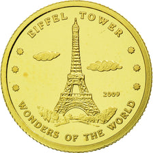 France, Medal, Tour Eiffel, 10 Won, 2009, MS(65-70), Gold
