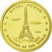 France, Medal, Tour Eiffel, 10 Won, 2009, MS(65-70), Gold