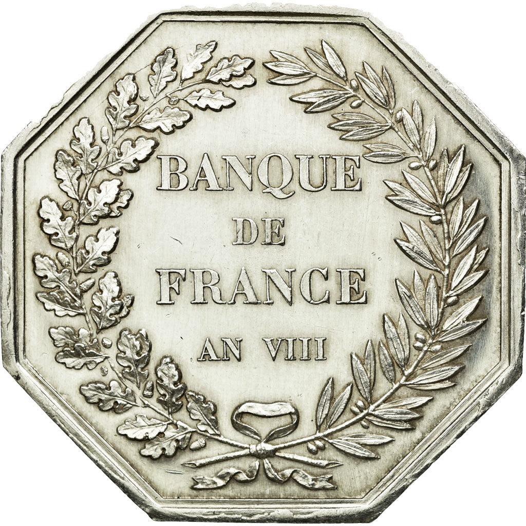 France, Medal, Banque de France, An VIII, Dumarest, MS(60-62), Silver