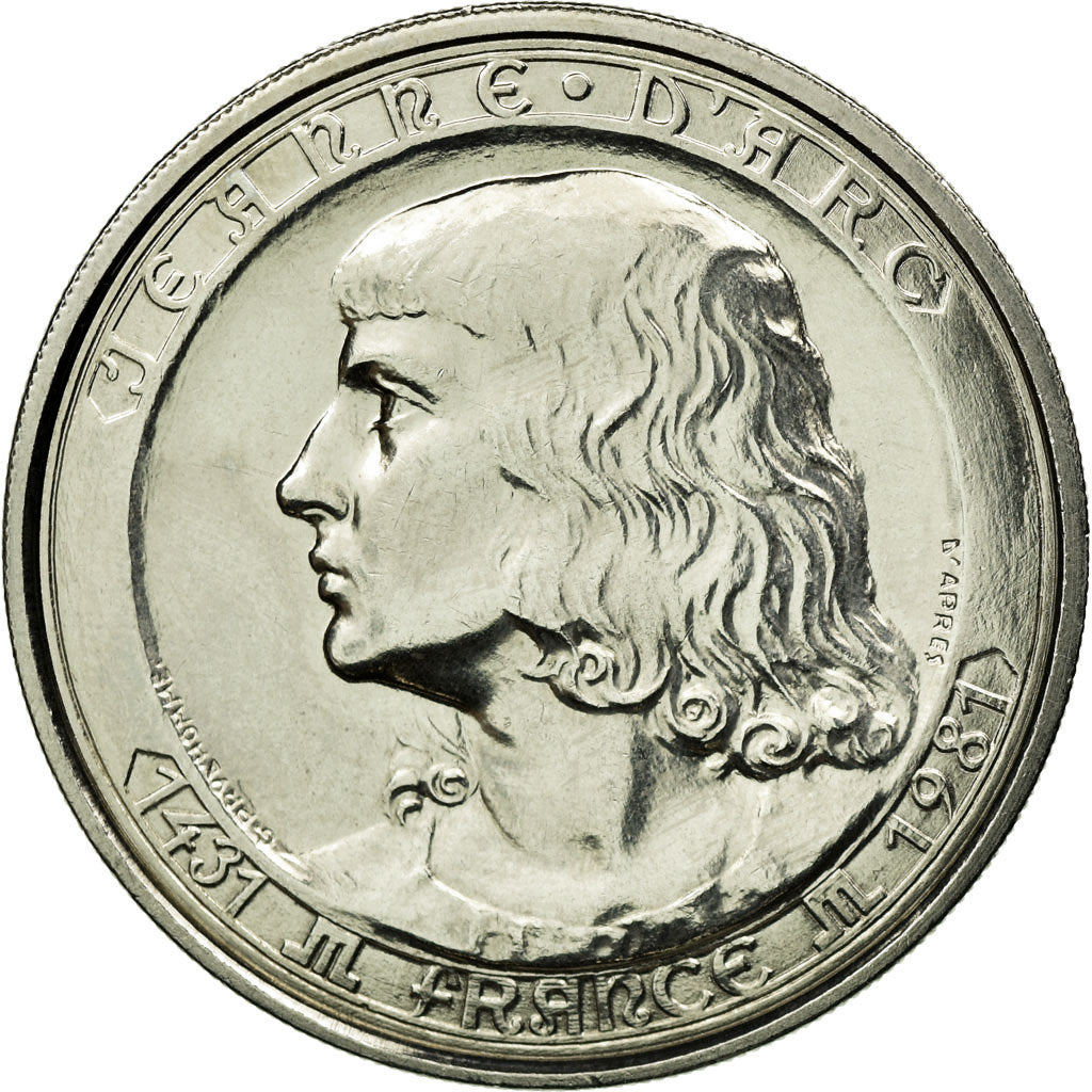 France, Medal, Jeanne d'Arc, History, V. Peter, MS(64), Copper-nickel