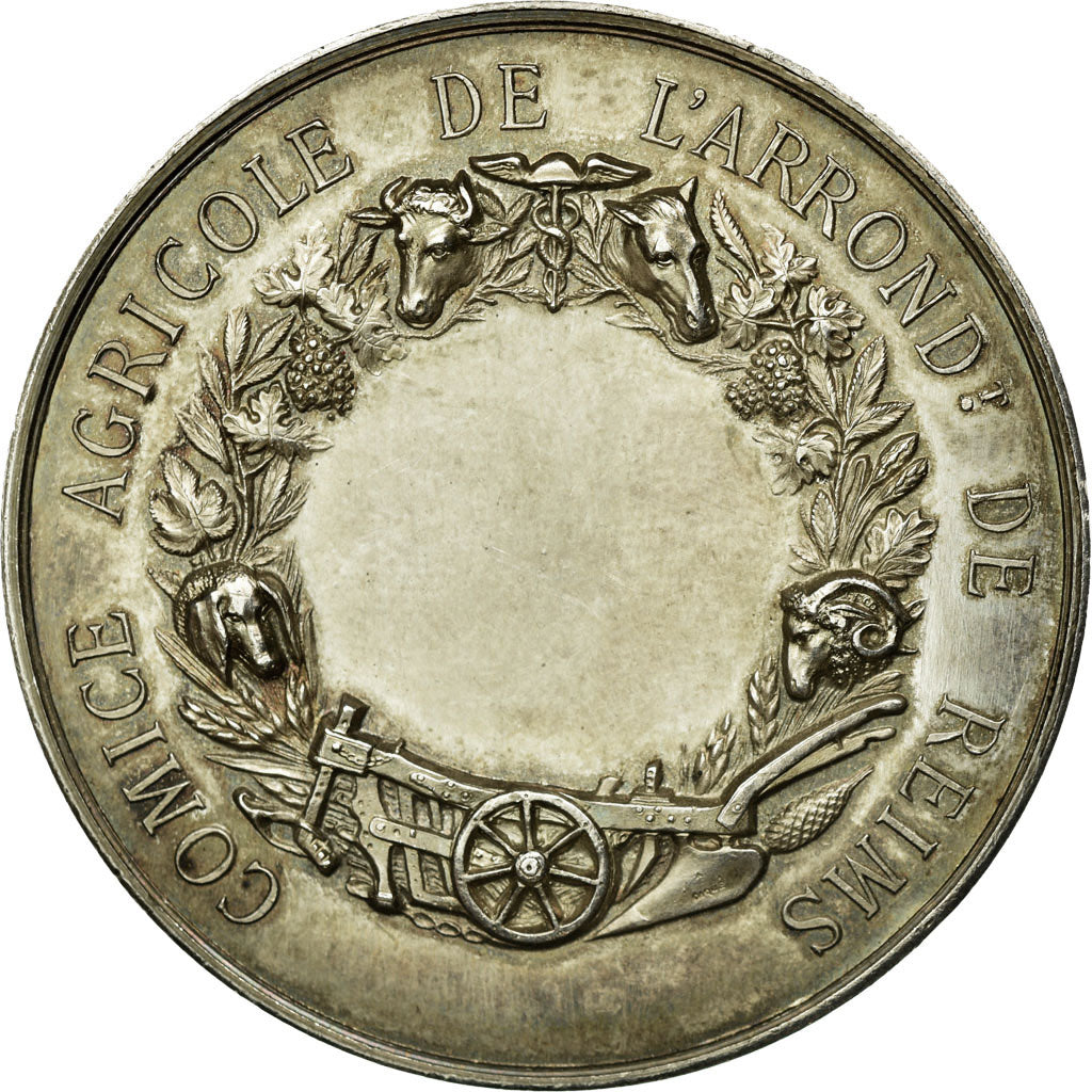 France, Medal, Comice Agricole de l'Arrondissement de Reims, MS(60-62), Silver