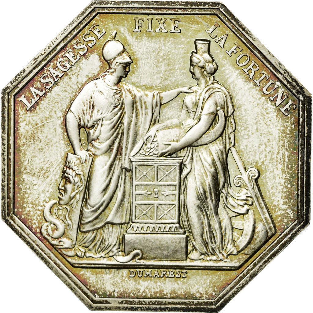 France, Medal, Banque de France, An VIII, Dumarest, MS(65-70), Silver