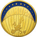 France, Medal, Ecu Europa, 1999, MS(65-70), Copper Gilt