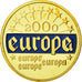 France, Medal, Ecu Europa, 2000, MS(65-70), Copper Gilt