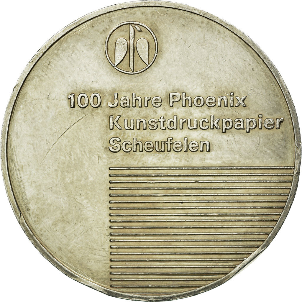Germany, Medal, 100 Ans Phoenix Kunstdruckpapier Scheufeulen, 1992, AU(55-58)