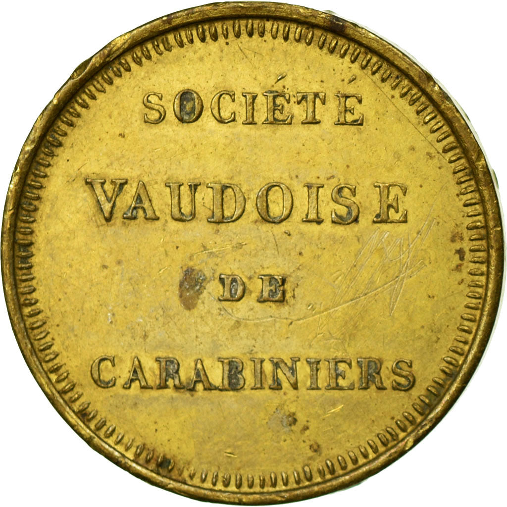 Schweiz, Token, Société Vaudoise de Carabiniers, SS+, Messing
