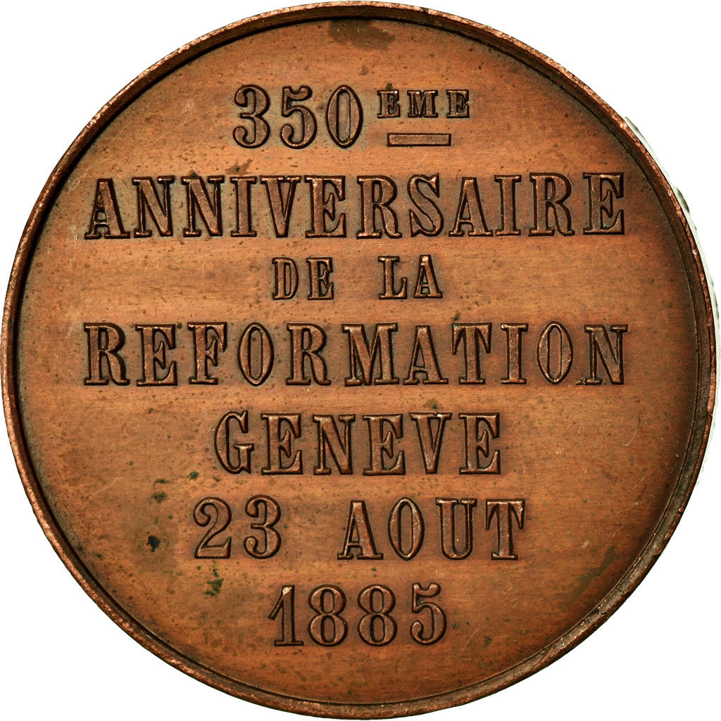 Suisse, Médaille, 350ème Anniversaire de la Réformation de Genève, 1885