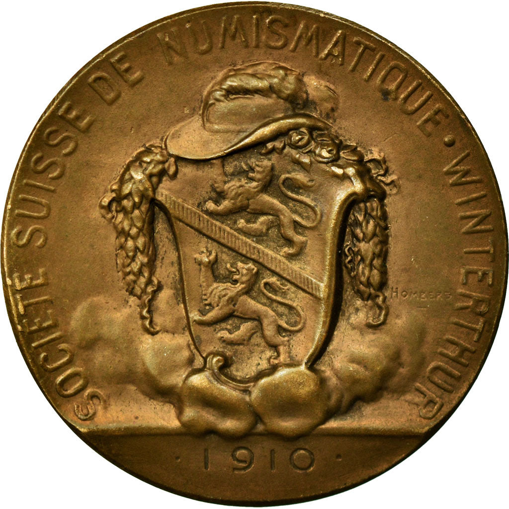 Schweiz, Medaille, Société Suisse de Numismatique, Winterthur, 1910, SS+