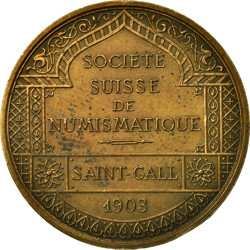 Switzerland, Medal, Société Suisse de Numismatique, Saint-Gall, 1903