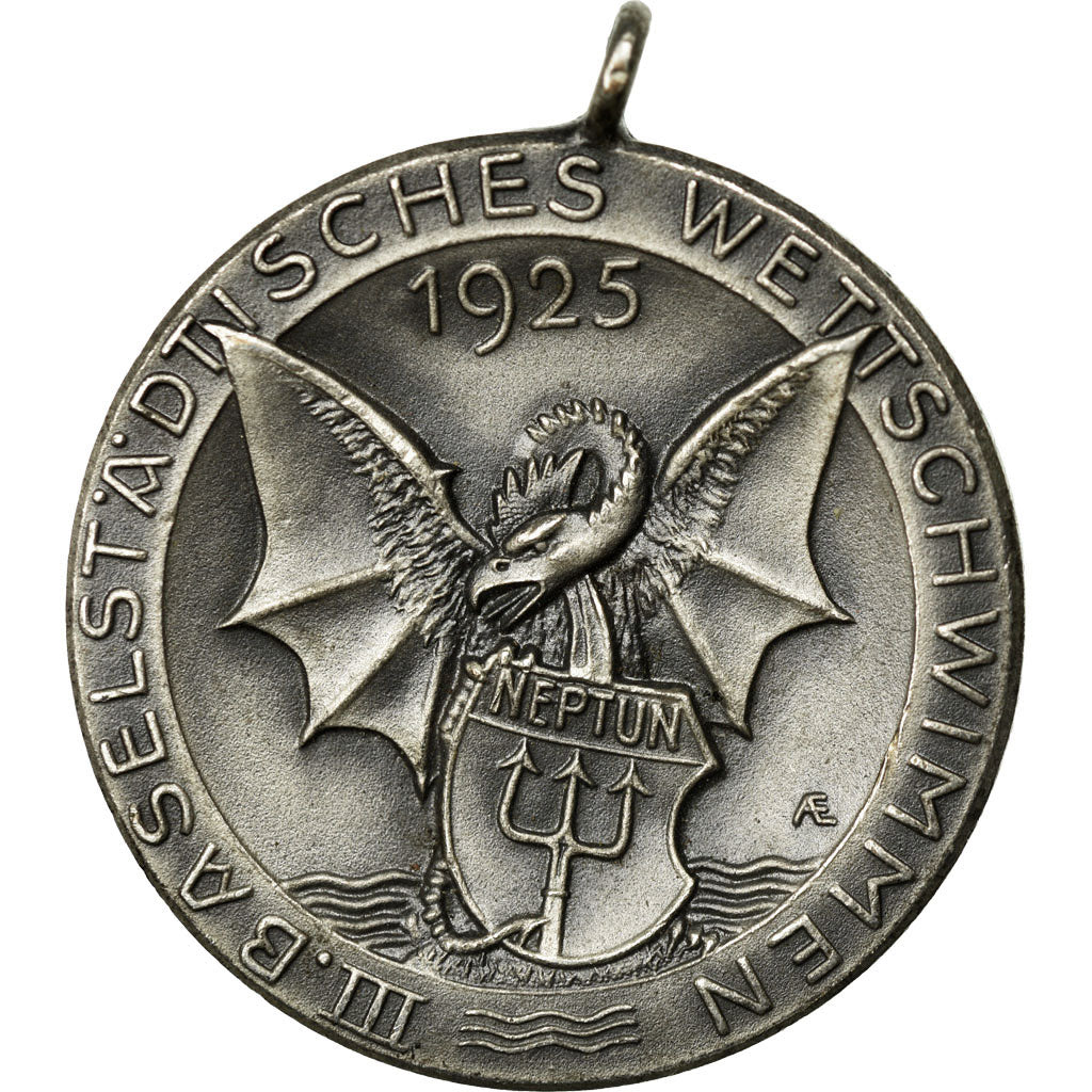 Switzerland, Medal, Baselstädtisches Wettschwimmen, 1925, MS(60-62), Silvered