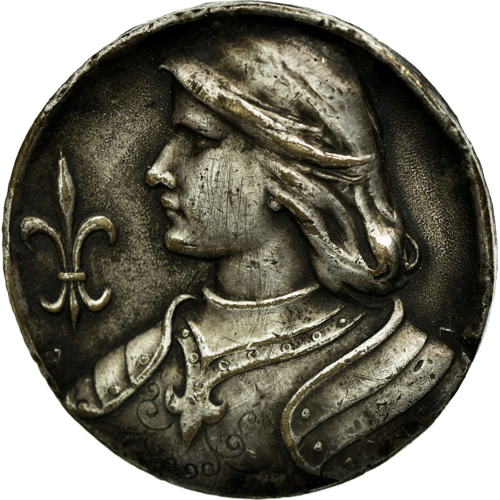 France, Medal, Jeanne d'Arc, EF(40-45), Silvered bronze