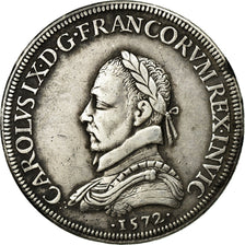 France, Médaille, Charles IX, Guerres de Religion, Huguenots, 1572, SUP, Argent