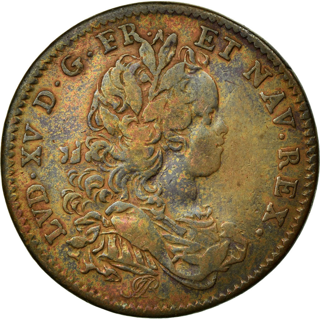 France, Jeton, Louis XV, Maison du Roi, Ecuries du Roi, TB+, Cuivre