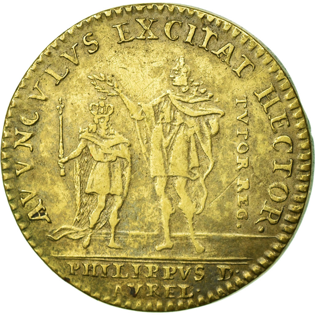 France, Jeton, Louis XV, Orléanais, Le Régent Philippe d'Orléans, TB+
