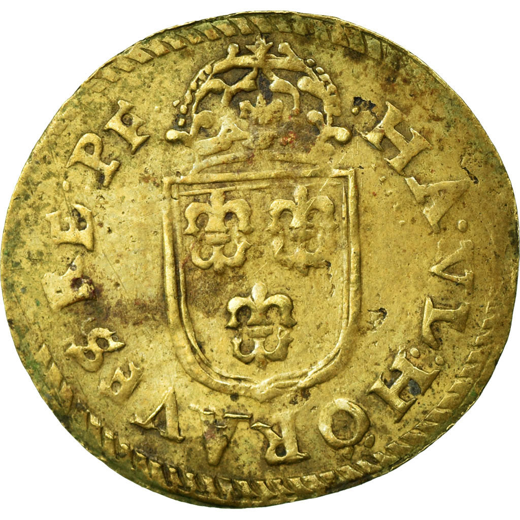 France, Token, Louis XIV, Nuremberg, Rechenpfennig, VF(30-35), Brass