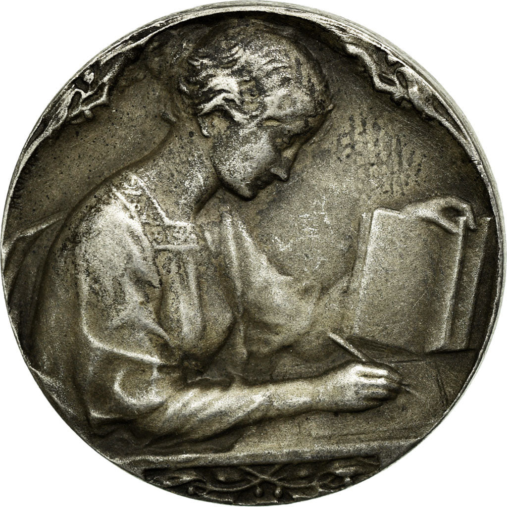 France, Medal, Art Nouveau, Cours Camus-Schwartz, Lenoir, AU(50-53), Silvered