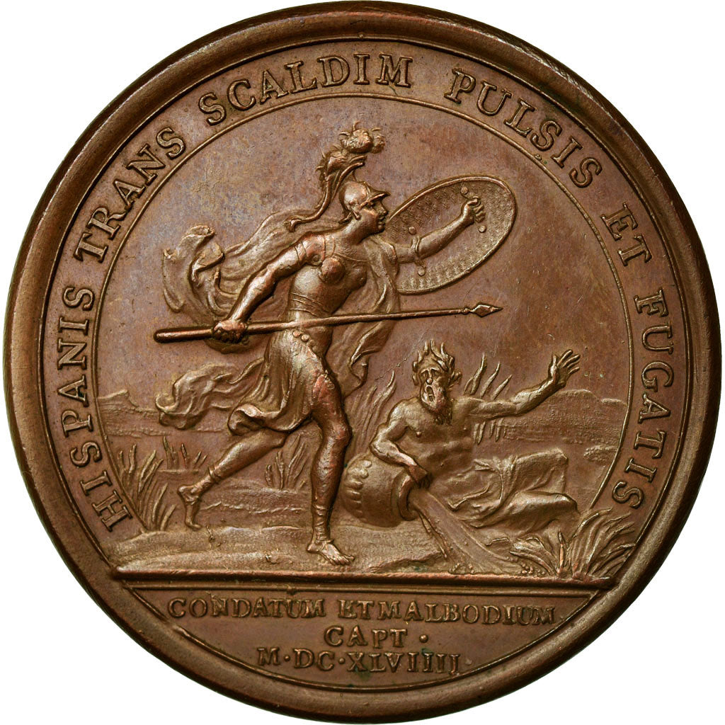 Frankrijk, Medaille, Louis XIV, Prise de Condé et de Maubeuge, 1649, Mauger