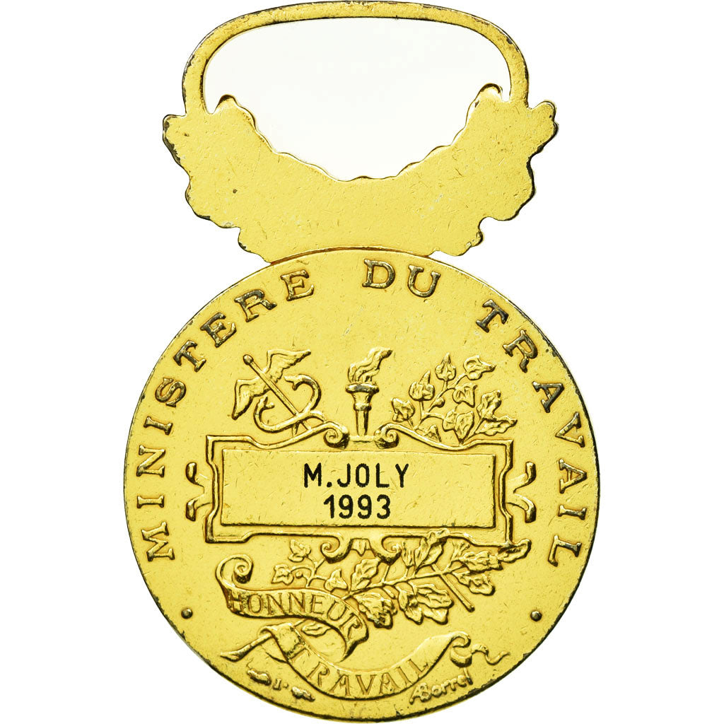 France, Médaille d'honneur du travail, Medal, 1993, Excellent Quality, Borrel