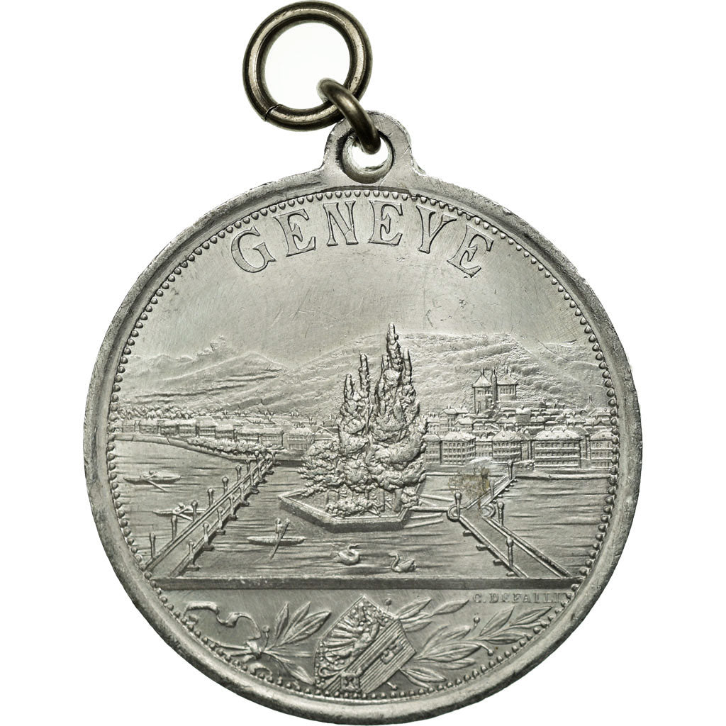Switzerland, Medal, Fête Fédérale de Tempérance, Genève, 1892, Defaili