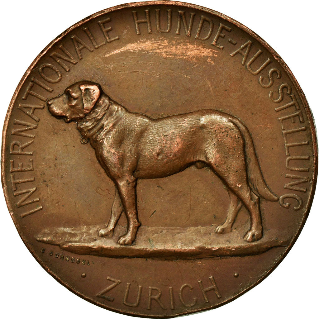 Switzerland, Medal, Exposition Canine Internationale, Zürich, Ourussel