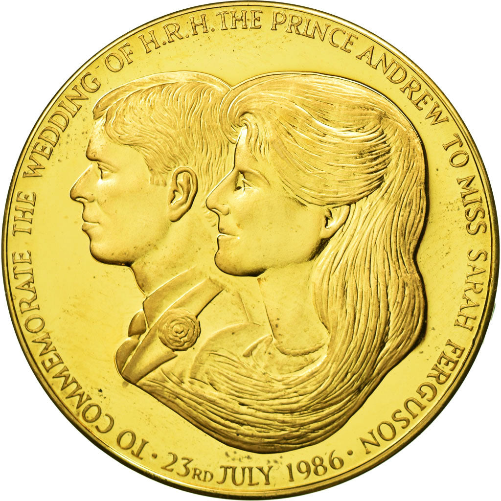 United Kingdom , Médaille, Mariage du Prince Andrew et Sarah Fergusson, 1986