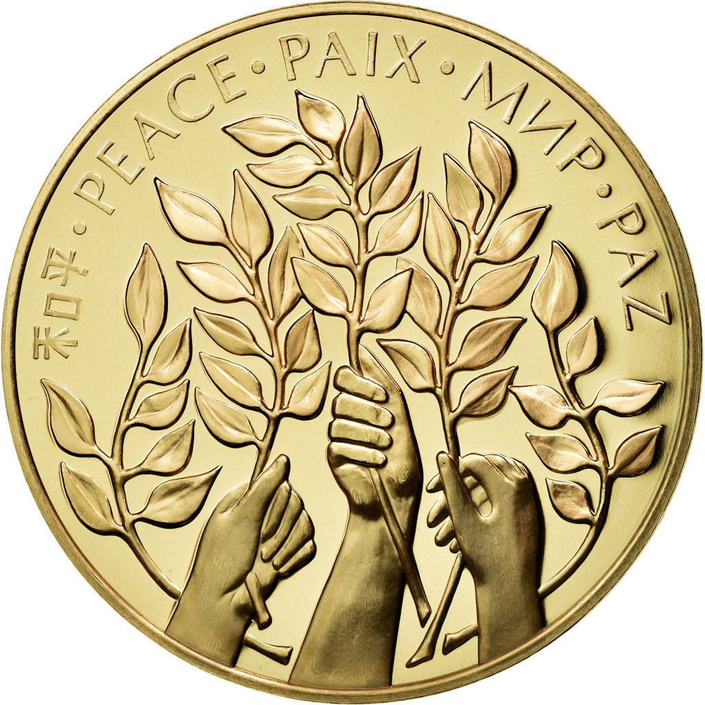 France, Medal, Les Nations Unies, La Paix, 1979, MS(65-70), Copper-nickel