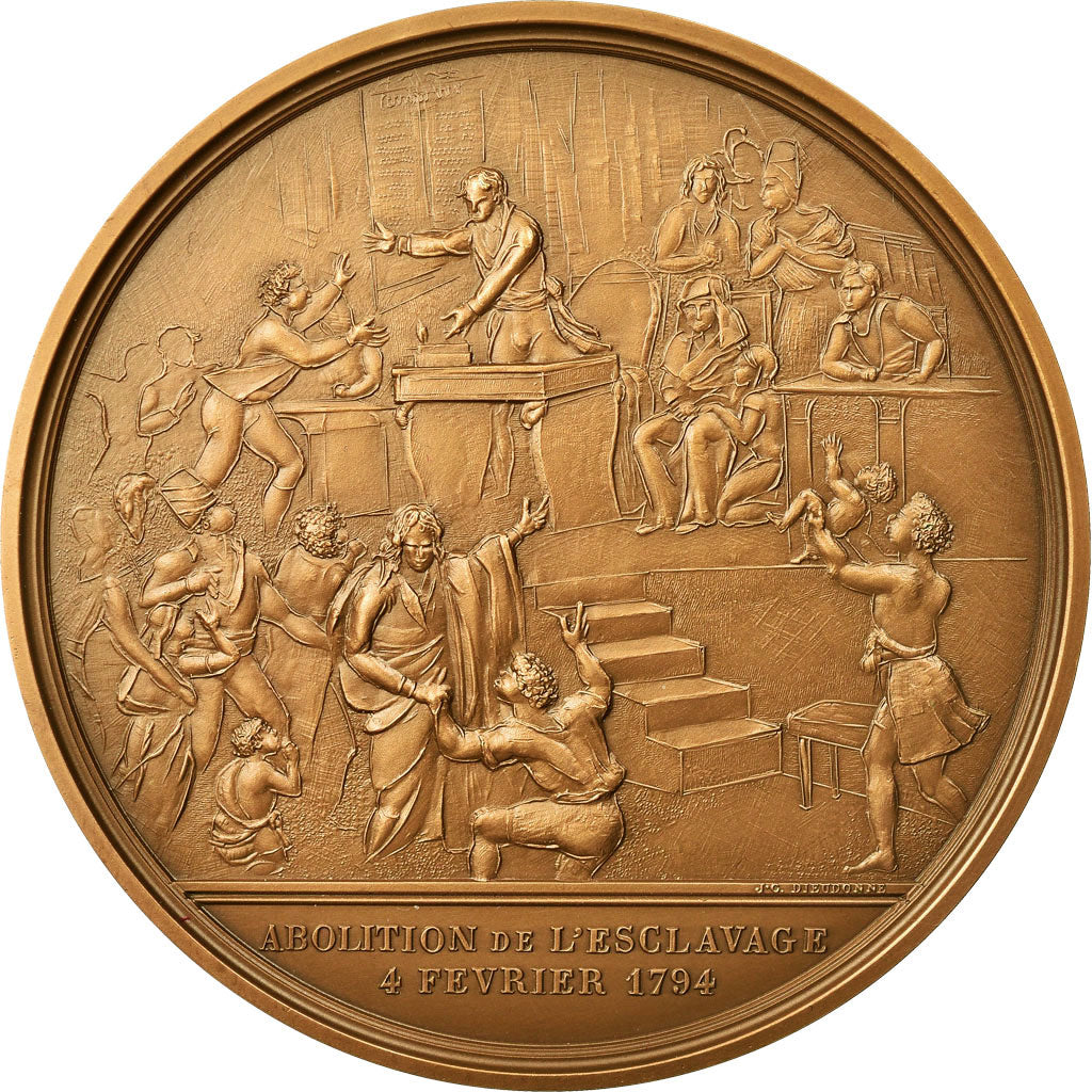 France, Medal, Révolution Française, Abolition de l'Esclavage, 1987