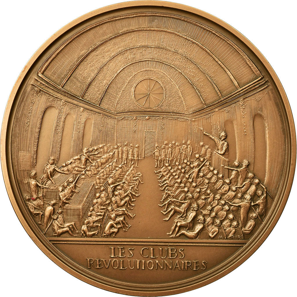 Francia, medaglia, Révolution Française, Les Clubs Révolutionnaires, 1987