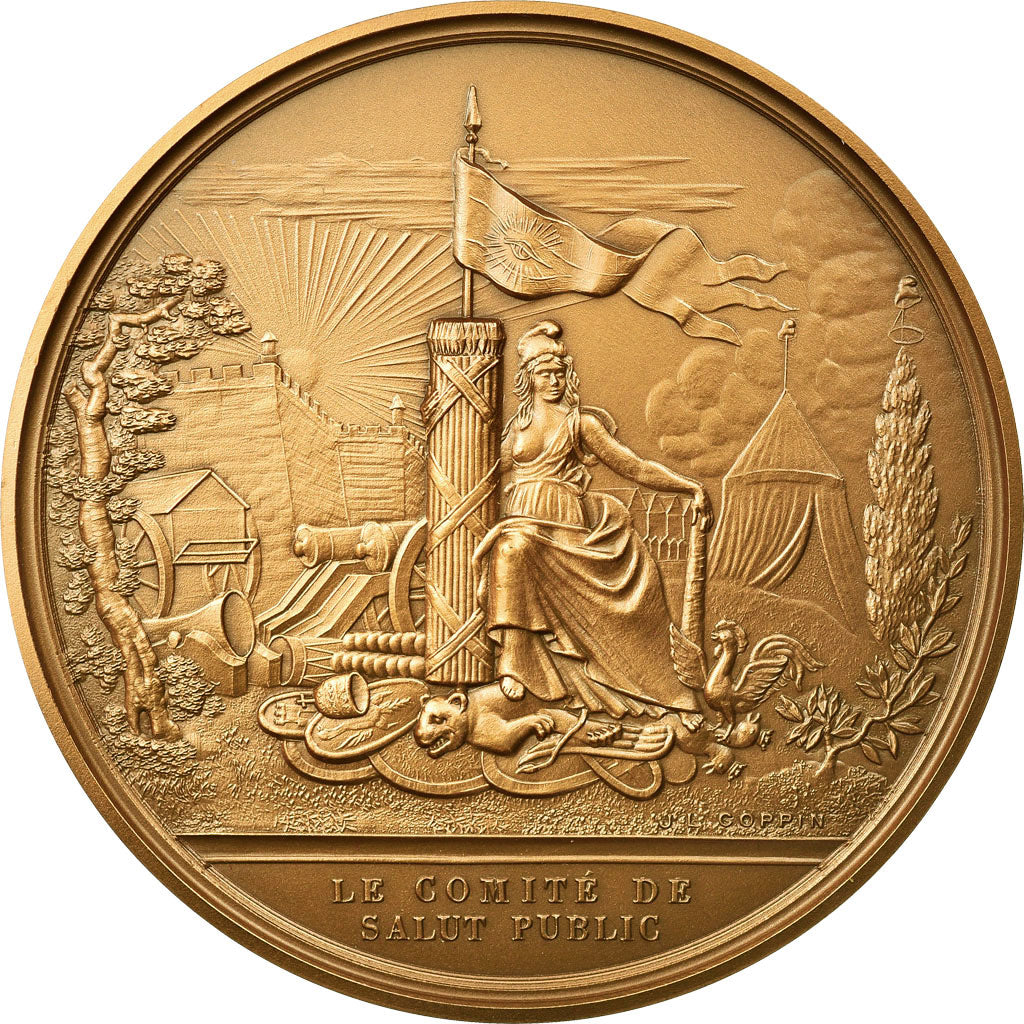 France, Medal, Révolution Française, Comité de Salut Public, 1987, Coppin