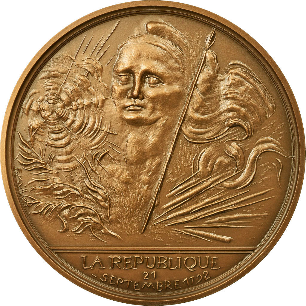 France, Medal, Révolution Française, La République, 1987, Maillart