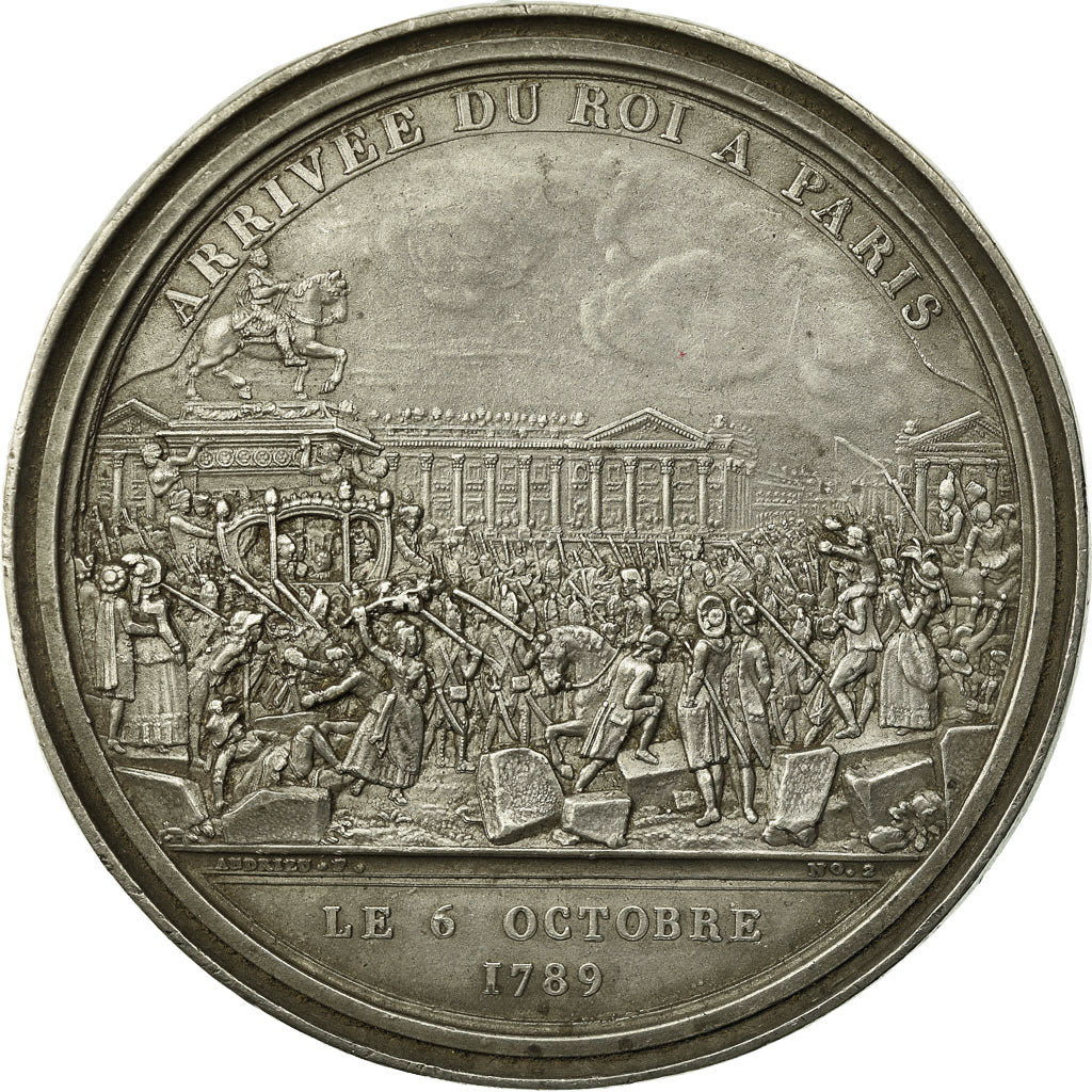 France, Medal, Louis XVI, Arrivée du roi à Paris, Andrieu, Restrike