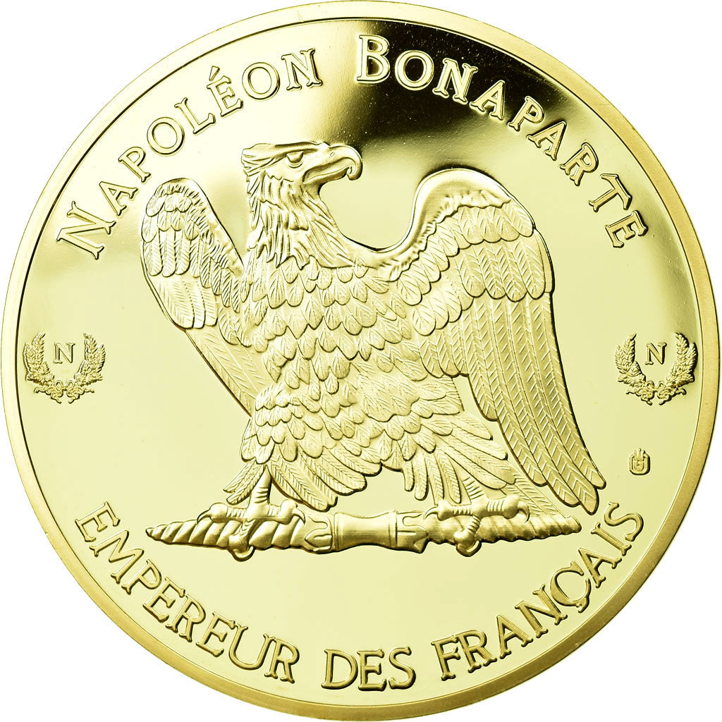 France, Médaille, Napoléon Ier sur le Trône Impérial, 2015, FDC, Copper Gilt