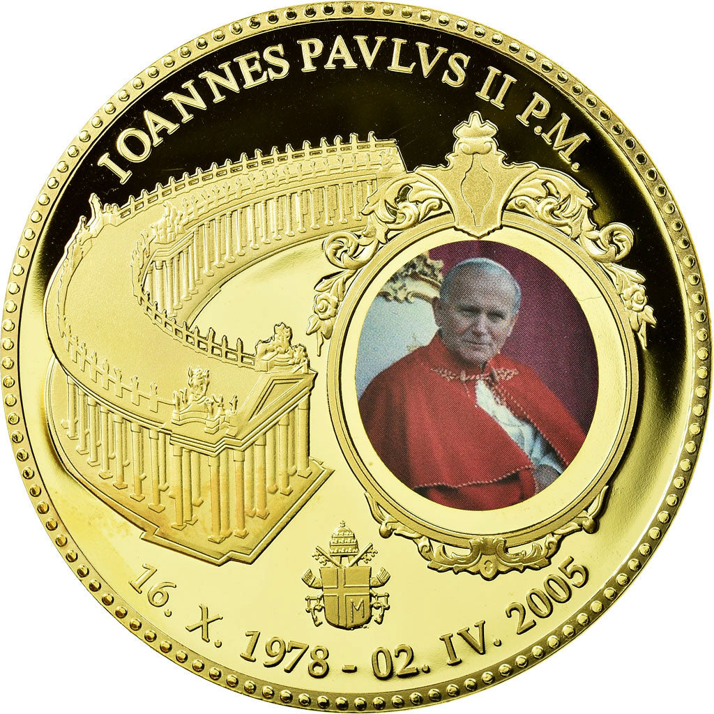 Vatican, Medal, Le Pape Jean-Paul II, 2011, MS(65-70), Copper Gilt