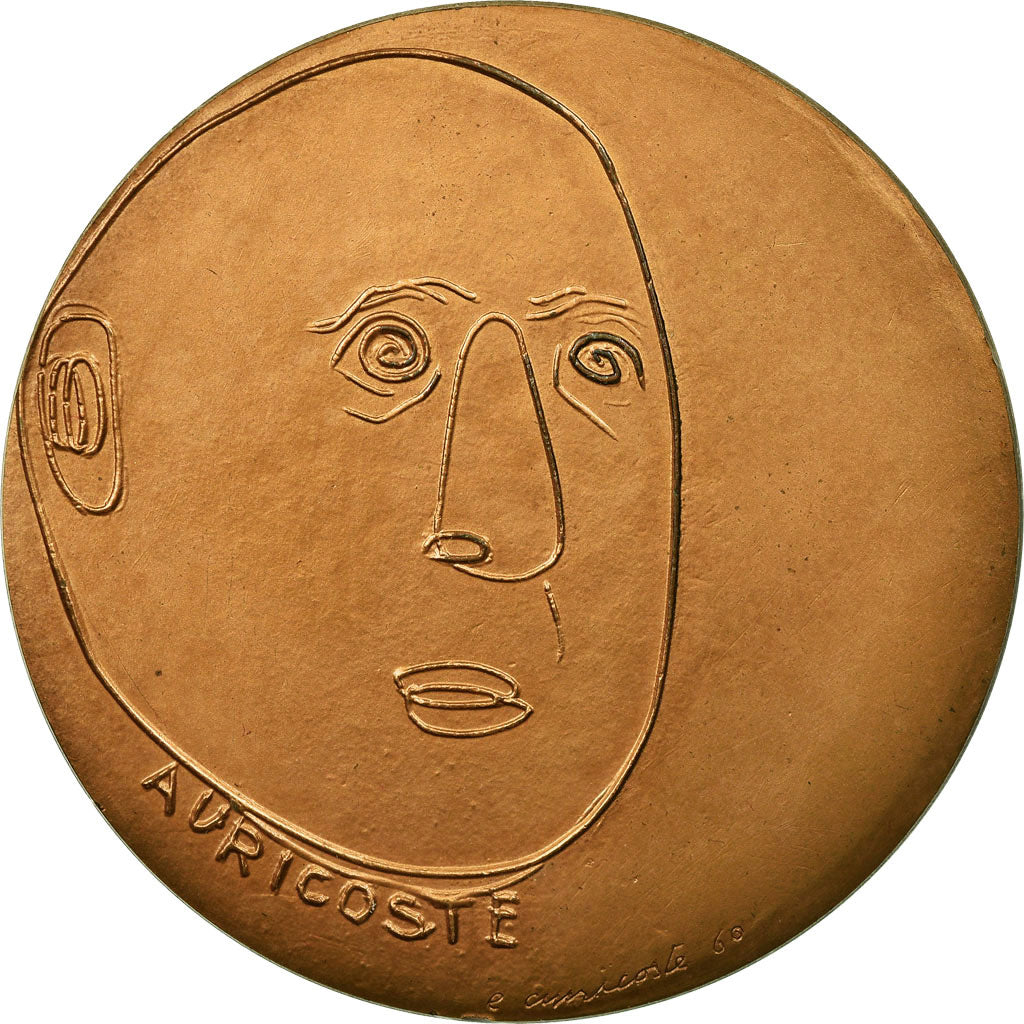 France, Medal, Photographie, Autoportrait, Auricoste, 1970, Auricoste