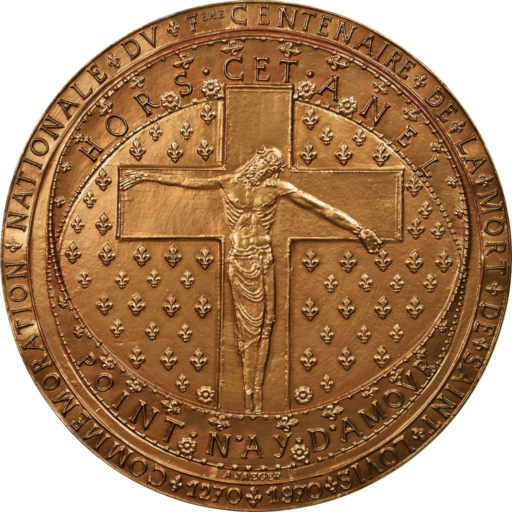Francia, medalla, 7ème Centenaire de la Mort de Saint-Louis, 1970, De Jaeger