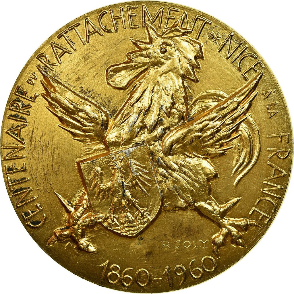 France, Médaille, Rattachement de la Savoie et Nice à la France, 1960, Joly