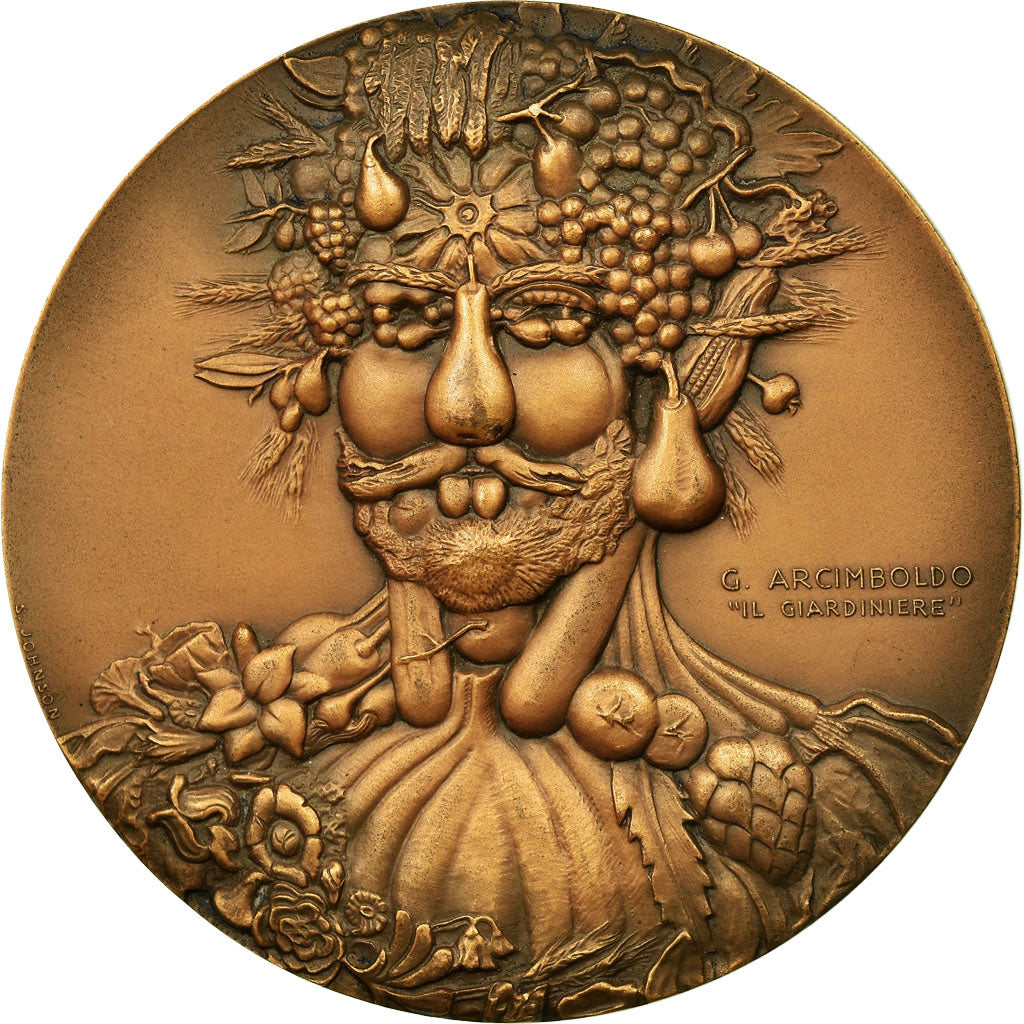 Italy, Medal, Peinture, Giuseppe Arcimboldo, 1936, Johnson, MS(63), Bronze