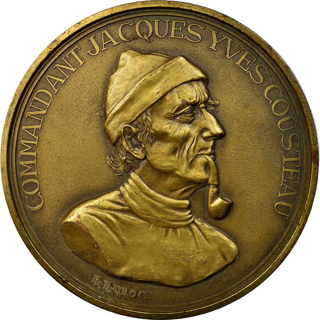 France, Medal, Commandant Jacques Yves Cousteau, Duboc, AU(50-53), Bronze