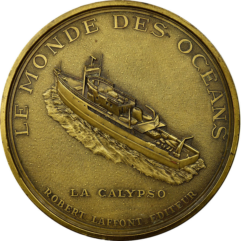 France, Medal, Commandant Jacques Yves Cousteau, Duboc, AU(50-53), Bronze