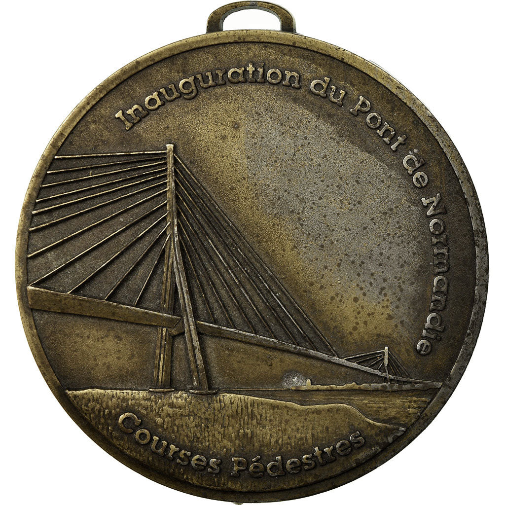 Frankreich, Medaille, Inauguration du Pont de Normandie, Courses Pédestres