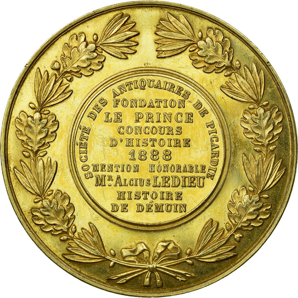 Francia, medaglia, Société des Antiquaires de Picardie, Concours d'Histoire