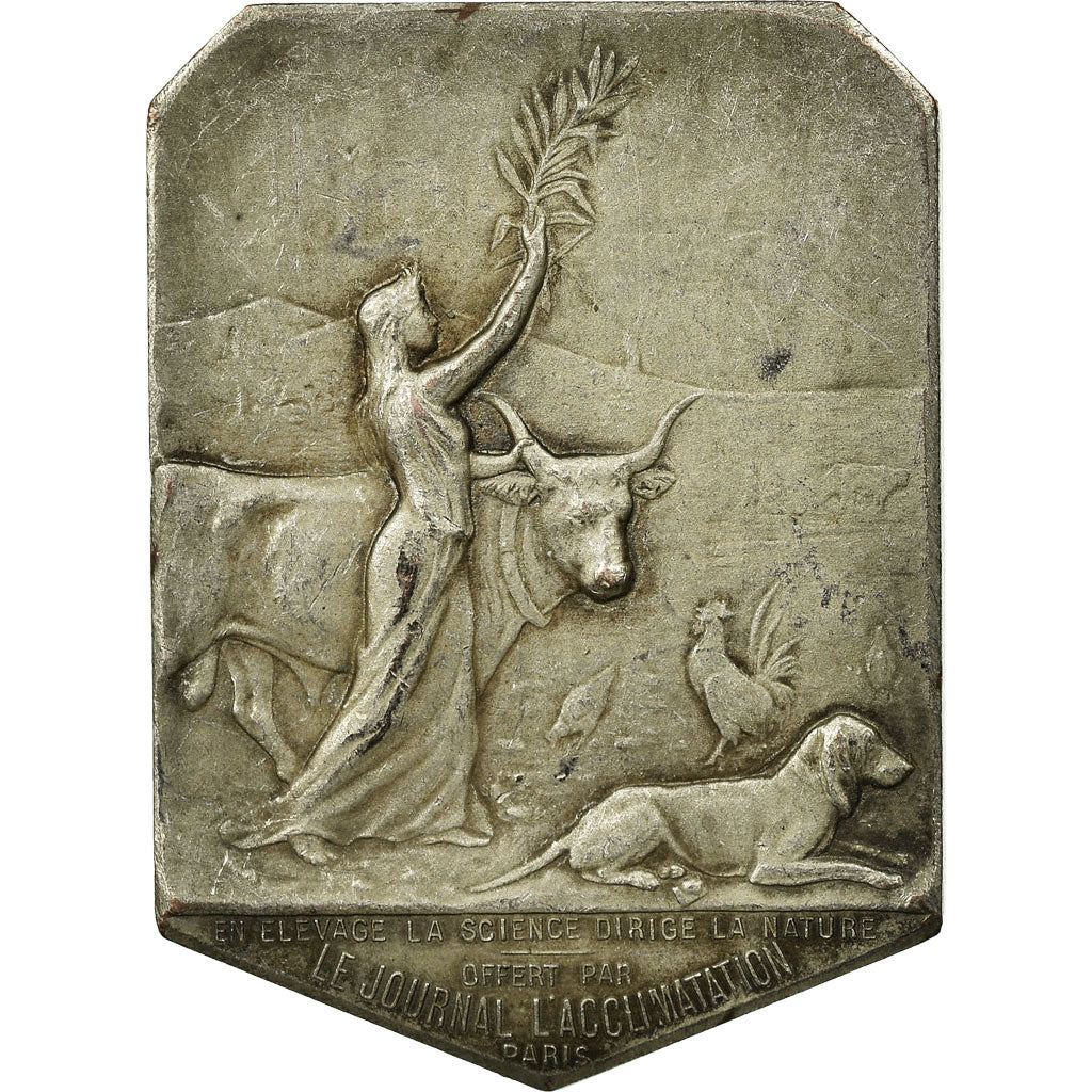 France, Medal, Elevage, Journal de l'Acclimatation, Paris, AU(50-53), Silvered