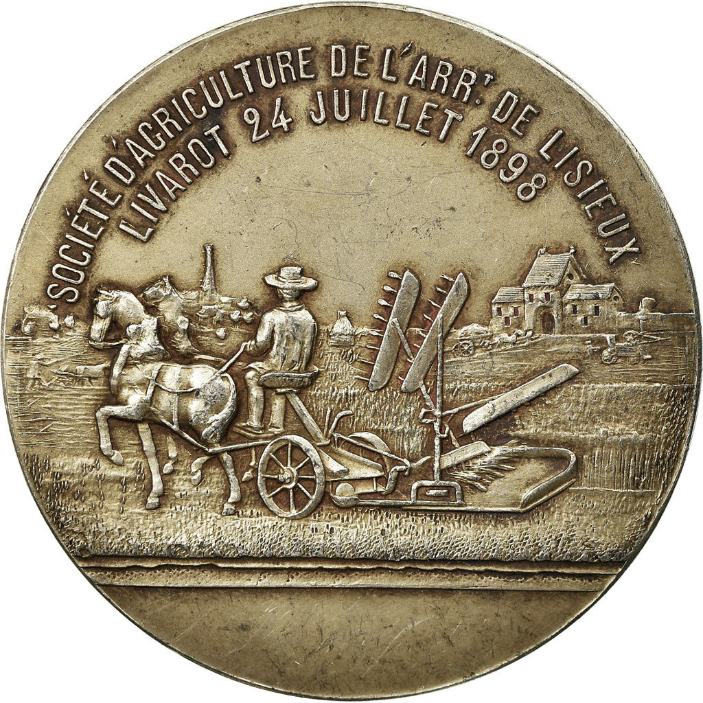 France, Médaille, Société d'Agriculture de Lisieux, Livarot, 1898, TTB+
