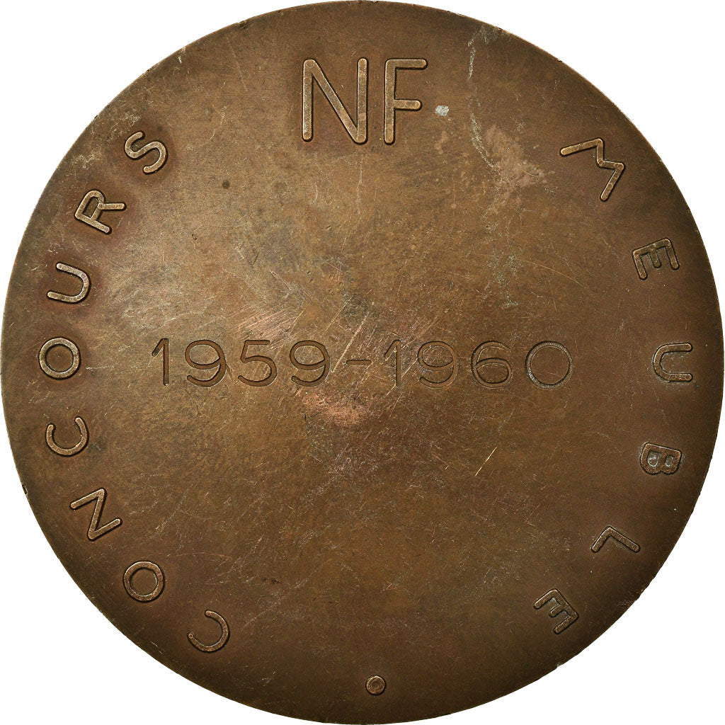France, Médaille, Concours Meubles, 1960, TTB+, Bronze