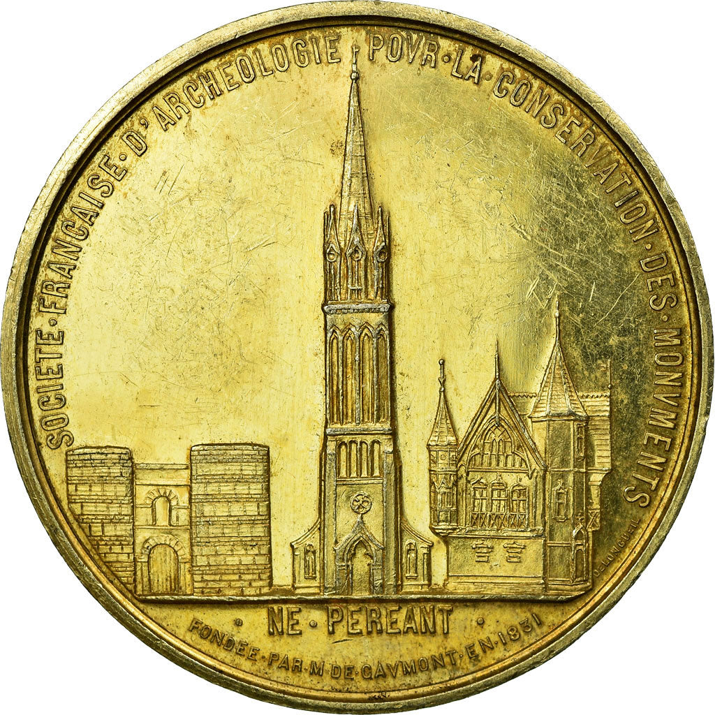 France, Medal, Publications Archéologiques sur la Picardie, Congrès