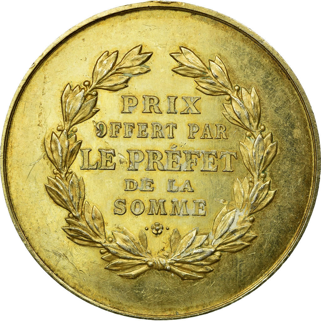 France, Médaille, Prix Offert par le Prefet de la Somme, Vernon, TTB+, Vermeil