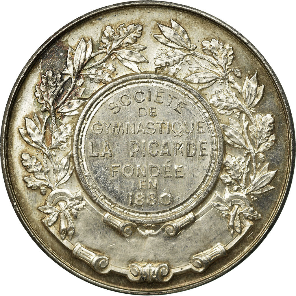 France, Médaille, Société de Gymnastique de la Picardie, 1880, Arthus